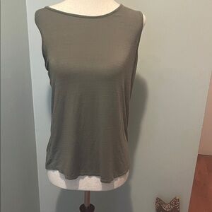Papermoon Khaki Sleeveless Tank Top